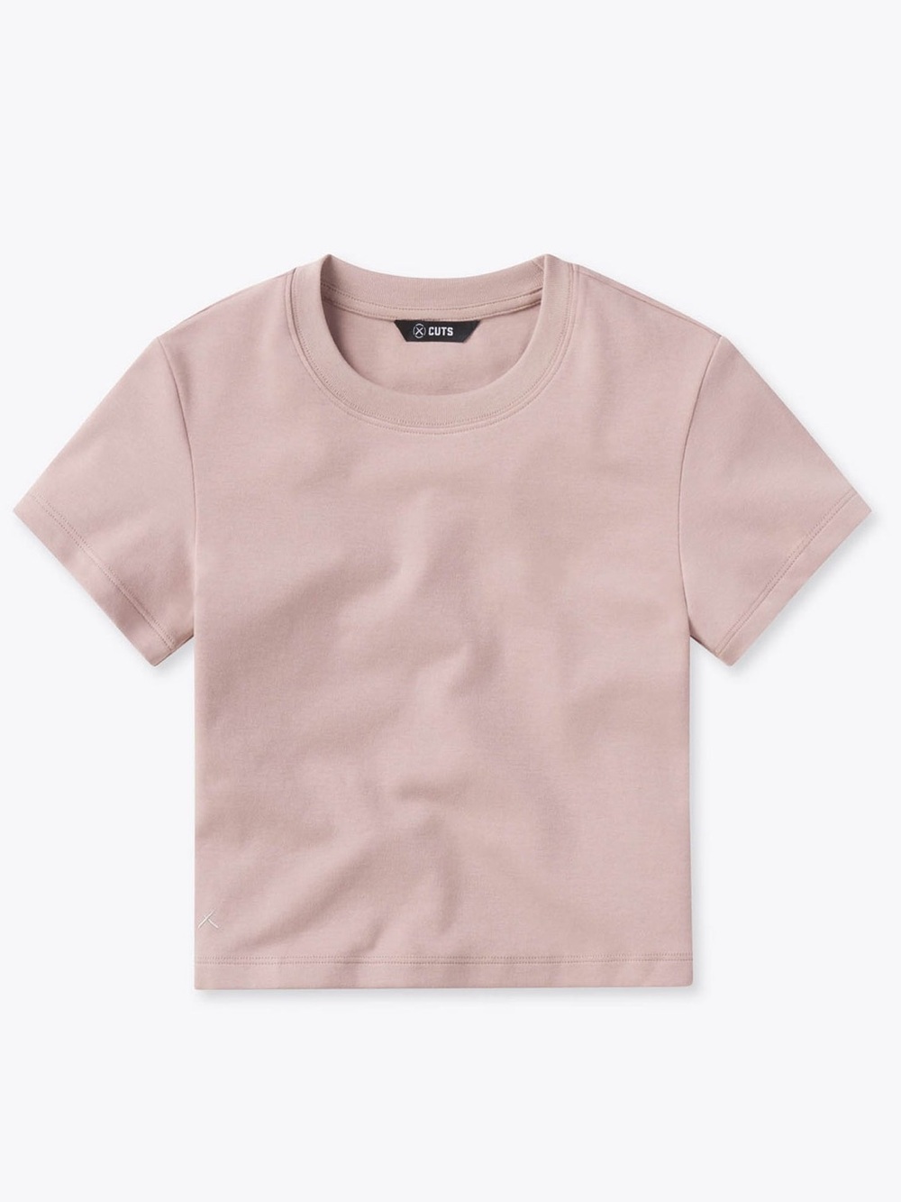 Cuts Tomboy Tee Cropped Crew Neck Neutral Athleisure Women’s S